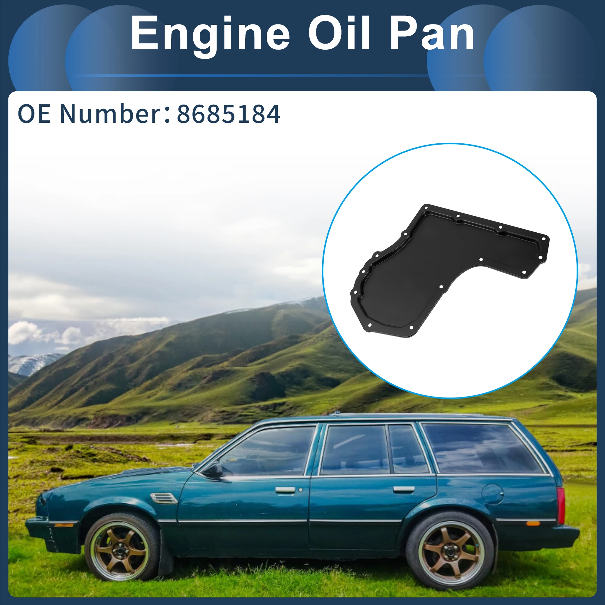 

UXCELL Vehicle No.8685184 Car Engine Oil Pan Oil Pan Sump Transmission Oil Pan for Chevrolet Cavalier 1995-2005 Iron Black