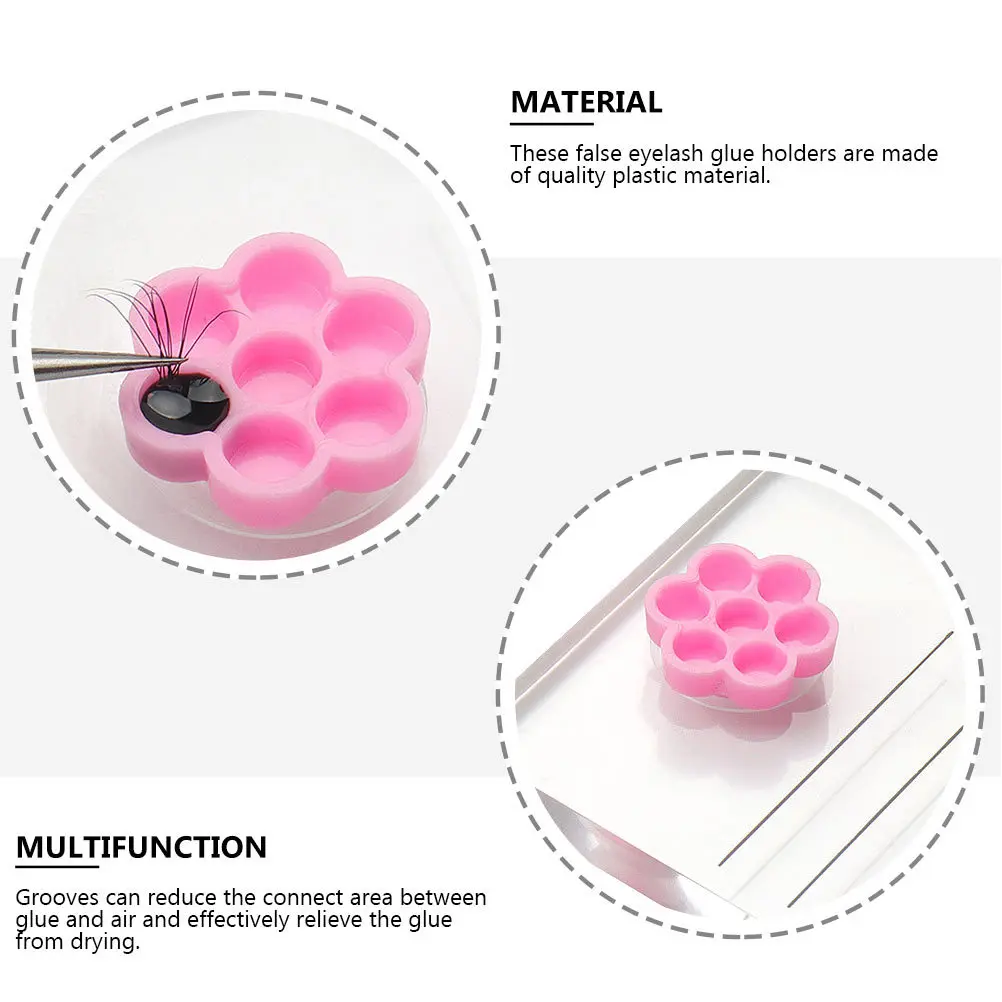 200 قطعة تأخير رمش لصالون كاذبة لاش حامل الغراء أداة رمش تمديد العرض تطعيم المعونة كوب الجمال أداة البلاستيك الغراء