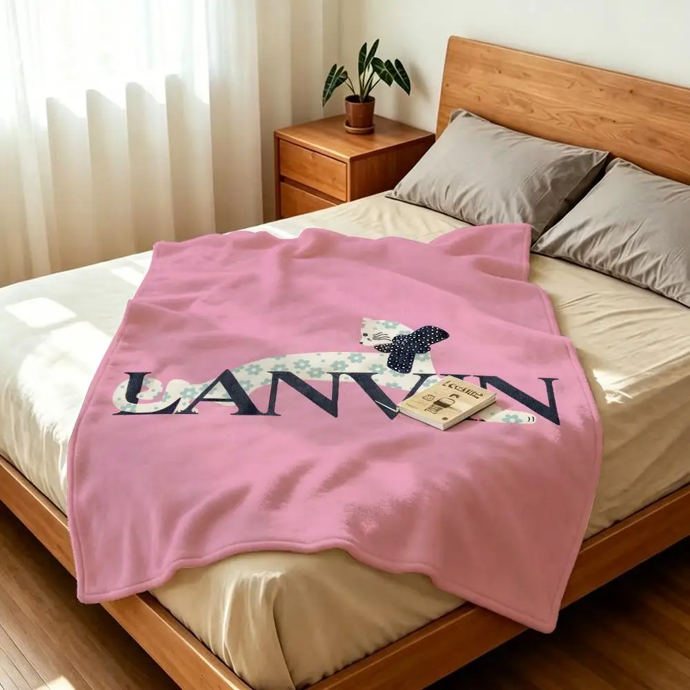 Manta de Franela Suave y Cálida Marca L-LANVIN para Sofá, Cama, Viajes y Hogar