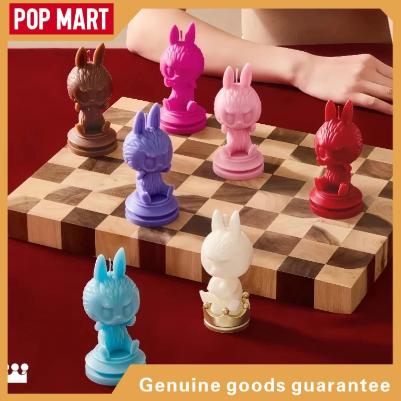 

POP MART The Monsters Labubu Ароматические свечи Blind Box Chess Adventure Series, милая аниме-фигурка, сюрприз-бокс, подарок для девочки