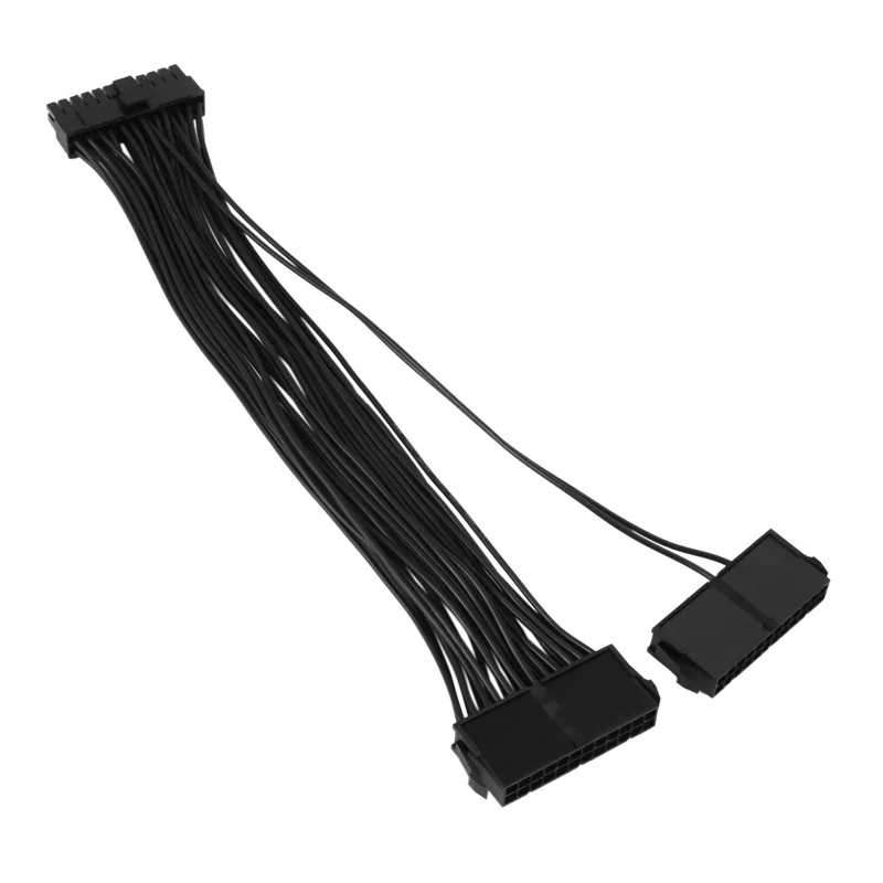 

Compact 6X Power Supply Splitter, Dual PSU Cable Adapter 24 Pin 20+4 Pin ATX Motherboard Adapter Extension Cable (30CM)