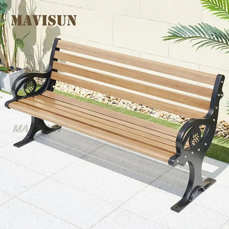 สวน Backyard Bench โลหะ Bronze Park Wrought Iron เก้าอี้อลูมิเนียม Lounge เก้าอี้ระเบียงสวน Bench