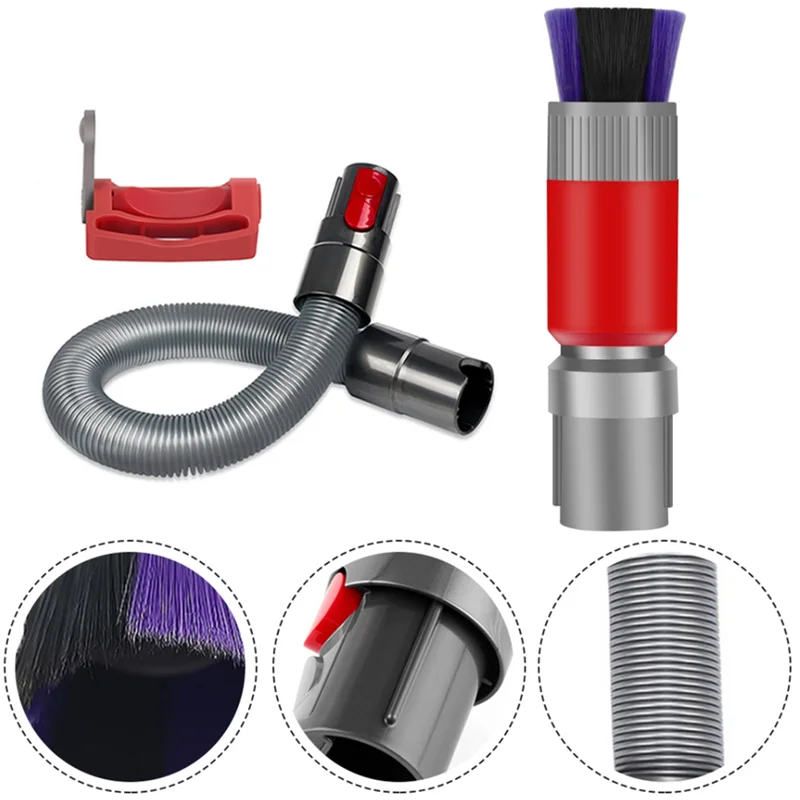 Для Dyson V7 V8 V10 V11 V12 V15 Бесследная головка щетки для пыли Удлинительный шланг Набор пылесосов Аксессуары для всасывающей головки