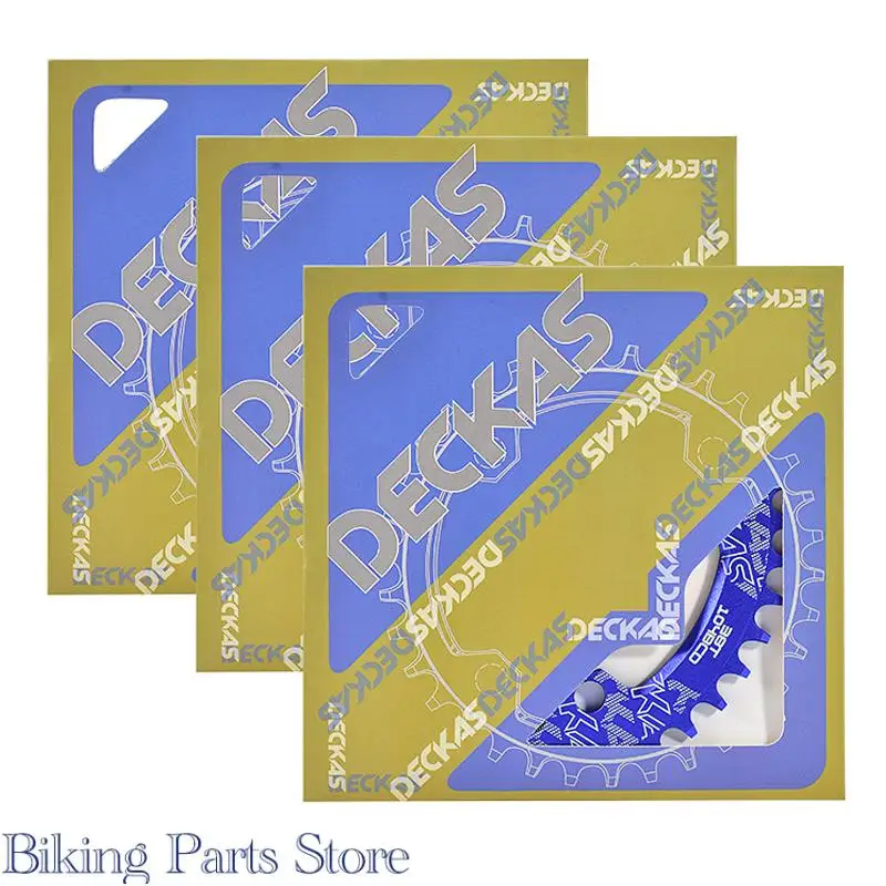 Platos y bielas para bicicleta de montaña, platos y bielas para MTB, Monoplate 104BCD, Deckas angostas y anchas 104 BCD, plato de corona redondo 32T 34 dientes 36T 38T