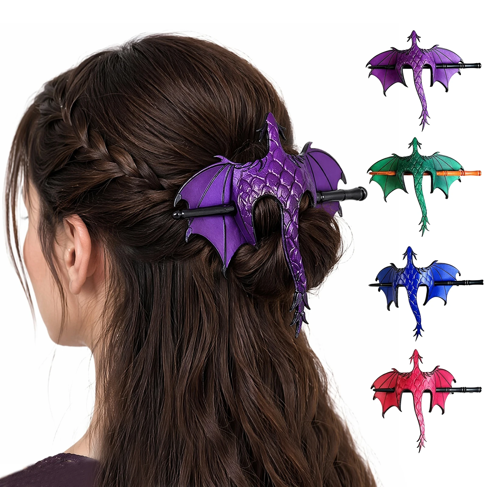 1pcs Gothic Dragon Hair Stick, Halloween Hair Accessories for Women Dragon Jewelry, Gothic Hair Accessories, Spooky Goth Hairpin