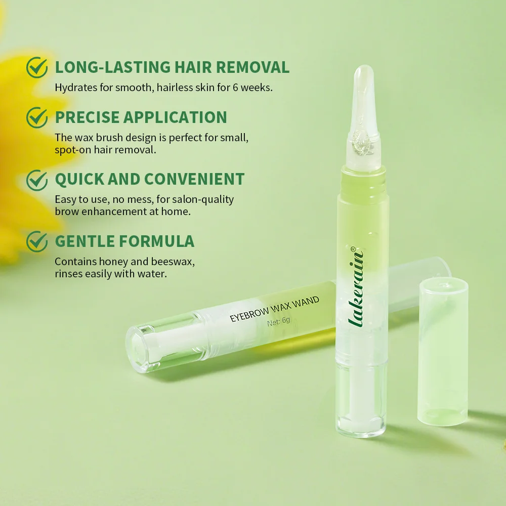 Hair Removal Wax for Eyebrow & Facial  Aftercare Oil Set Gentle Long-Lasting Honey Water-Washable Hair Removal Kit