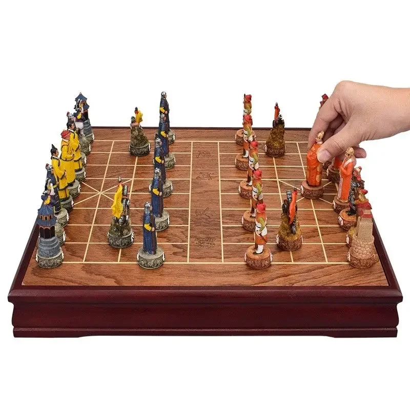 Character three-dimensional chess set, high-end resin fun Chinese chess home ornament gifts