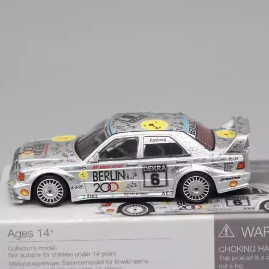 1:64 Mercedes-Benz AMG992 Berlin Bear DTM 190E EVO II 2 Racing Model Collection Display