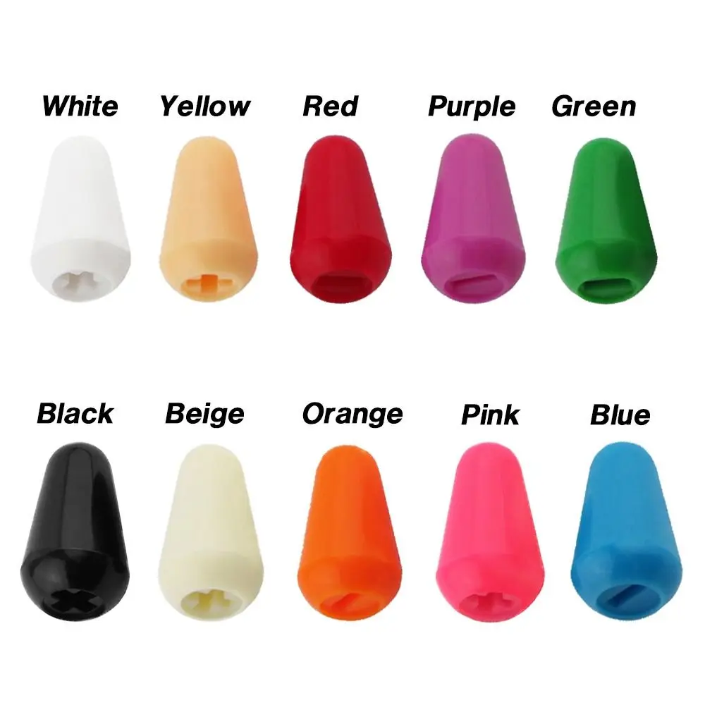 10 Pcs for ST SQ Toggle Switches Knobs Cap Tip Buttons 3 Way Pickup Lever Selector Plastic Cap Tip Guitar Toggle Knobs