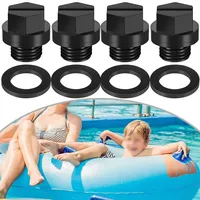 4 Pack SPX1700FG Pump Pipe Drain Plugs With Gasket For Swimming Pool Bathtub Spa Drain Plugs With Gaskets 1/4 Inches Male Thread