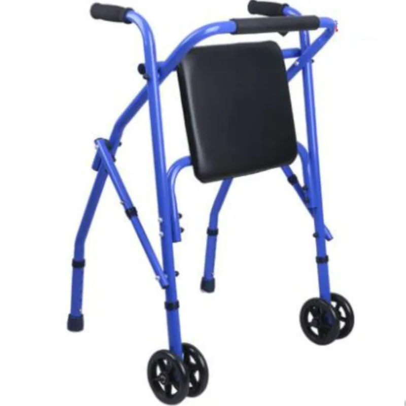 The old man to help train operation can sit folding portable walking car aluminum alloy help step walker