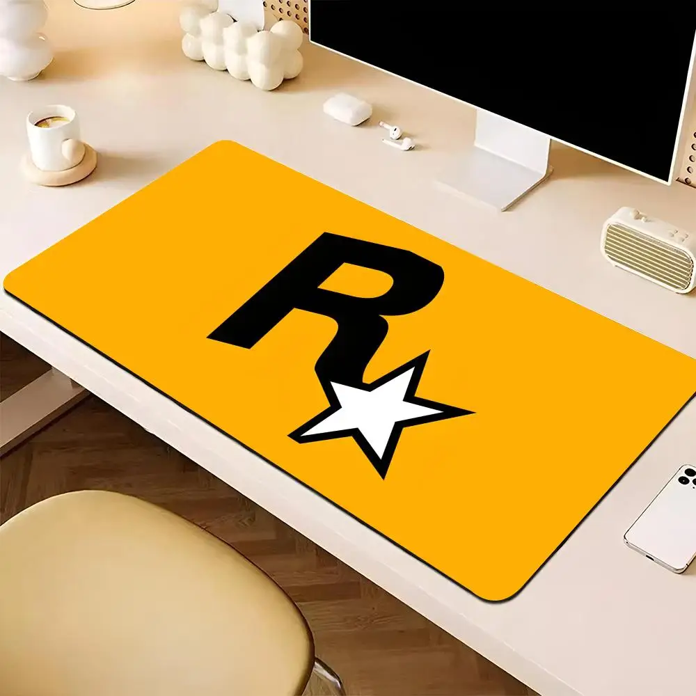 R-Rockstar Games     Mouse Pad teclado XXL Mouse Pad Large Computer Laptop Non-slip Keyboard Desk Mat Mousepad