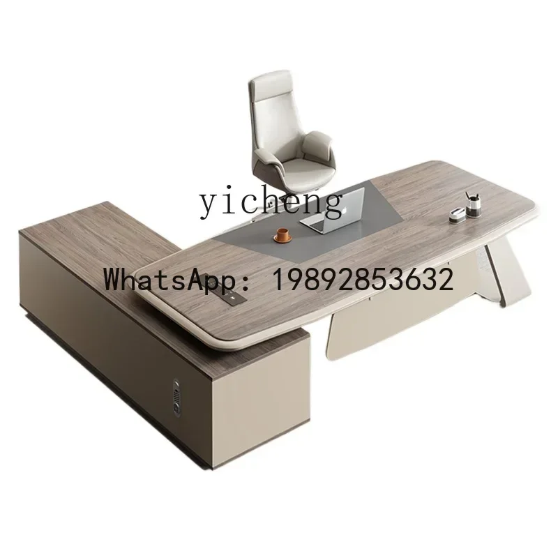 desk simple modern class  office desk and chair combination manager president desk