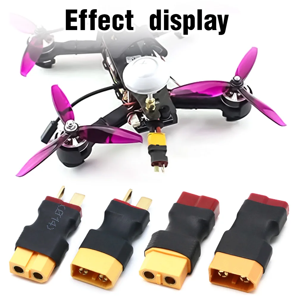 10pcs T Male Plug to XT60 Male / T Female Plug to XT60 Female Adapter For RC Helicopter Quadcopter LiPo Battery Plug Connector