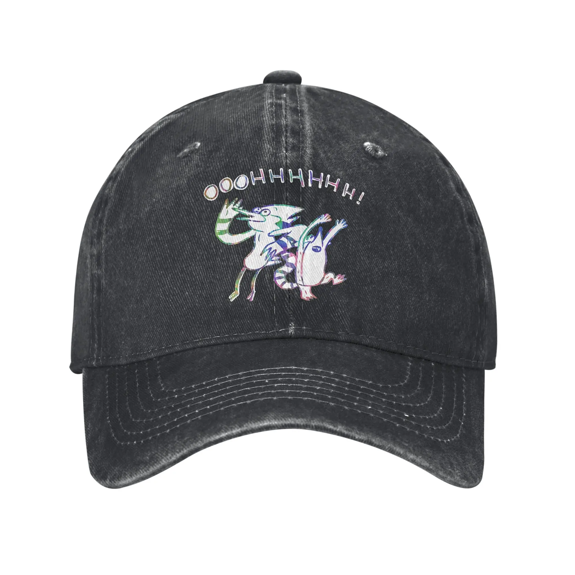 

Mordecai and Rigby Funny Chartoon Printed Caps for Men Women Cotton Trucker Hat Daily Headwear Baseball Cap Adjustable