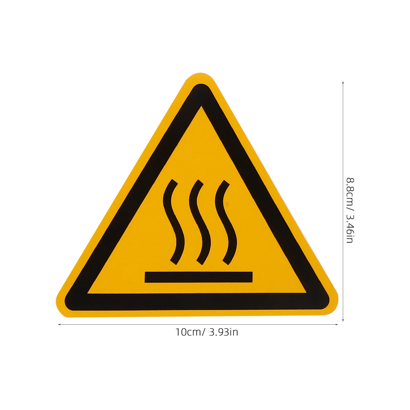6pcs Warning Label Stickers High Temperature Do Not Touch Sign Decals Caution Hot Surface Safety Stickers For Indoor Outdoor