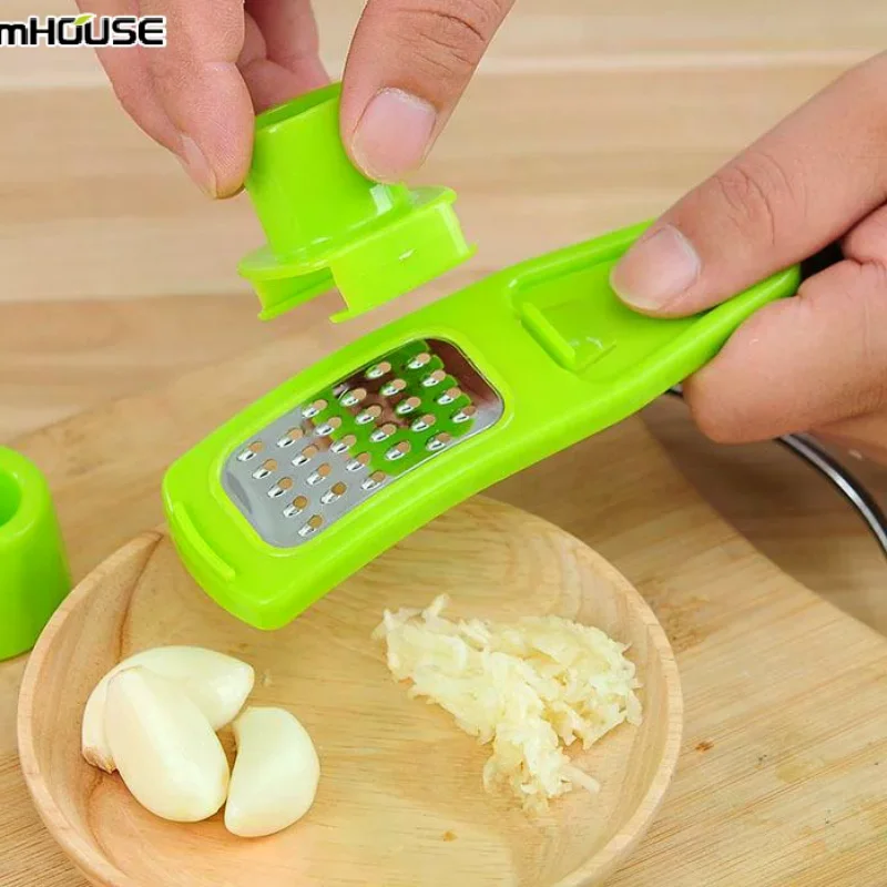 Mini Garlic Press Grinder Multi-Functional Manual Ginger Garlic Grinding Grater Cutter Garlic Peeler Kitchen Tools Gadgets