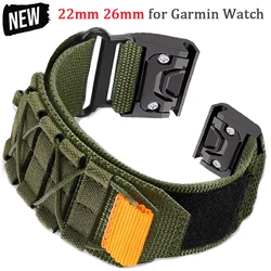 22mm 26mm Nylon Loop Strap for Garmin Fenix 7X 6X Pro 5X 5X Plus 7 6/6Pro SmartBand Bracelet for Garmin Watch Band Accessories