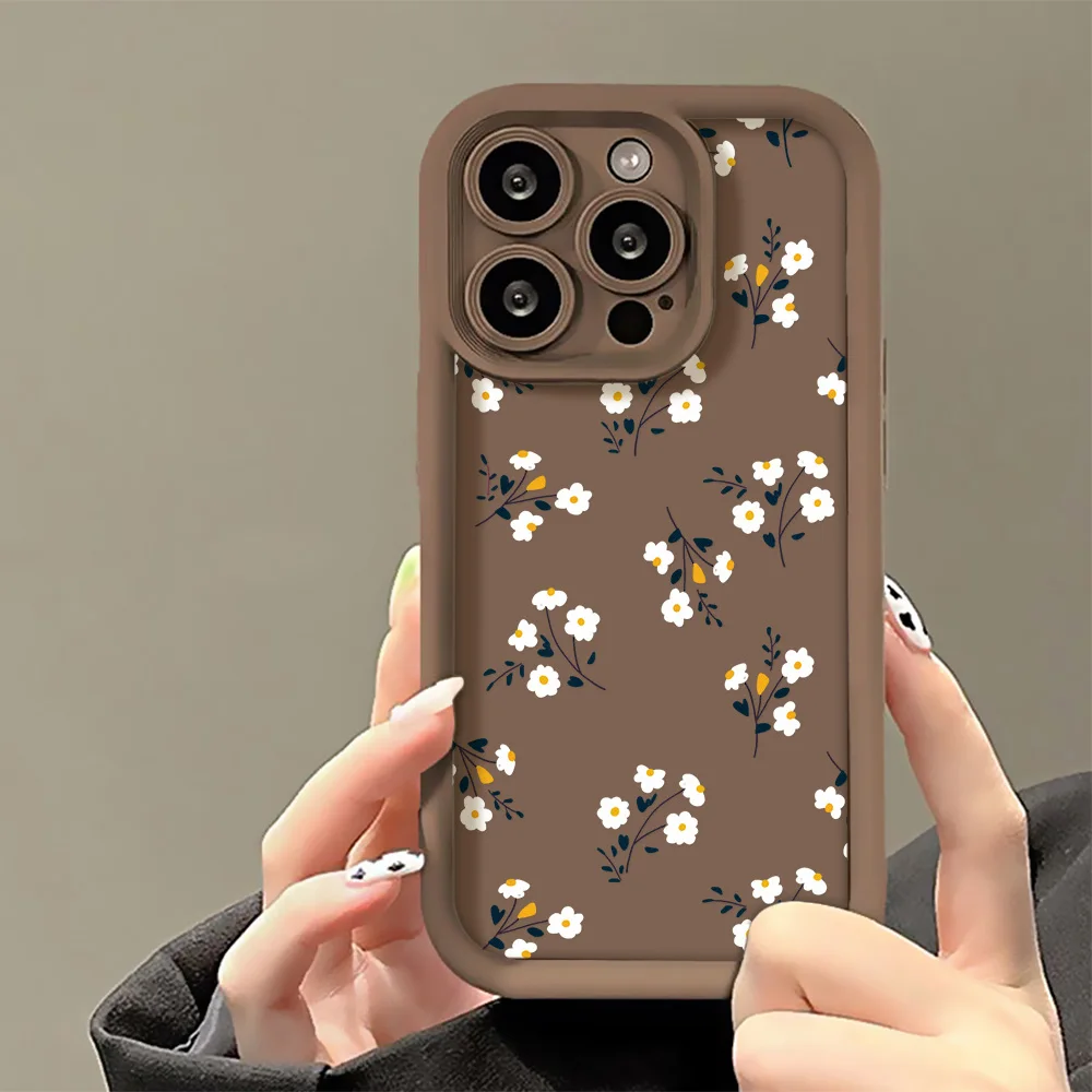 Floral Phone Case for iPhone 11 Cases iPhone 14 15 13 Pro Max 12 XR XS 7 8 Plus SE 14promax 15promax Silicon Soft Fundas Covers