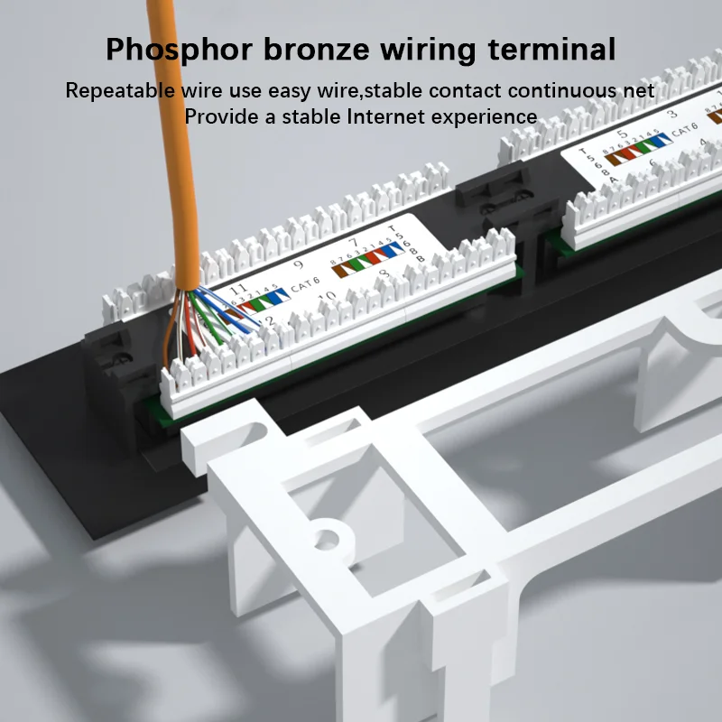 Набор инструментов для сети OMAY, 12 портов, патч-панель CAT6, сетевое крепление RJ45, Настенный монтажный кронштейн