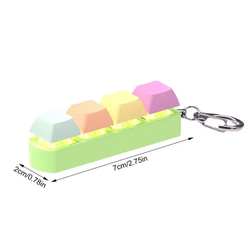 Bouton de clavier Fidget Toy avec lumière LED, 4 boutons, fête, instituts, bricolage, son, souligné, Keycap