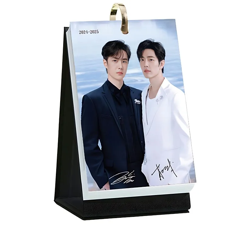 2025 Year Bo Jun Yi Xiao Calendar Wang Yi Bo Xiao Zhan High-definition Photo Notes Creative Table Gift