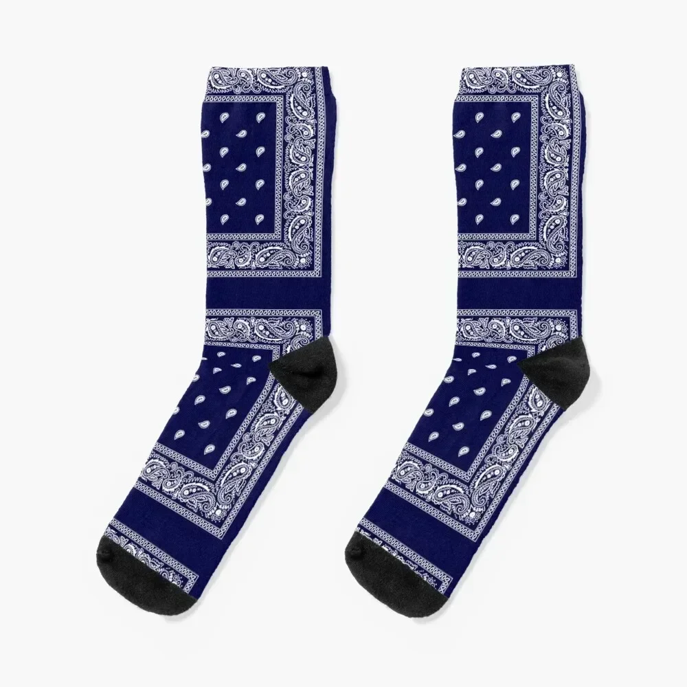 

Bandana Blue Socks golf professional running Crossfit Socks For Men Women's