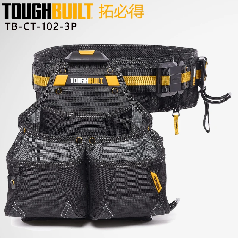

TOUGHBUILT TB-CT-102-3P 3PC Pro Framer Tool Belt Set High Quality Hard Wear Resistant Woodworking Tool Kit