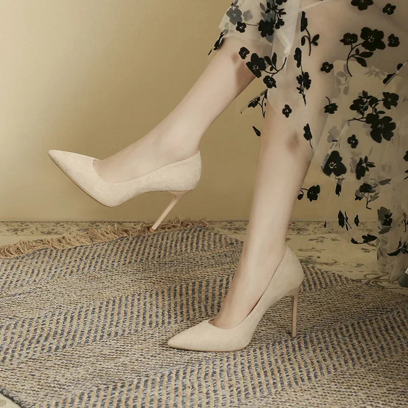 Small Size 31-43 Pointed Black High Heels Women\'s Stiletto Heel Large Size 41 42 43 Pumps Thin Heels