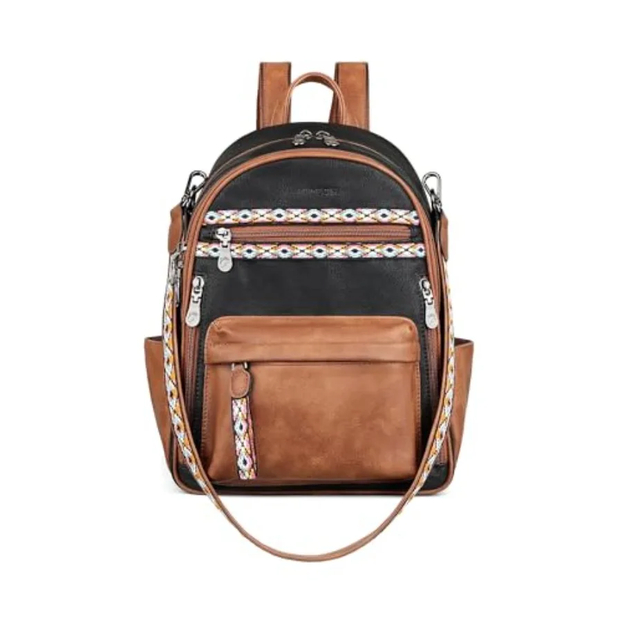 

Small Backpack Purse for Women Designer PU Leather Roomly Mini Backpacks Multi Pocket Fashion Shoulder Backpack