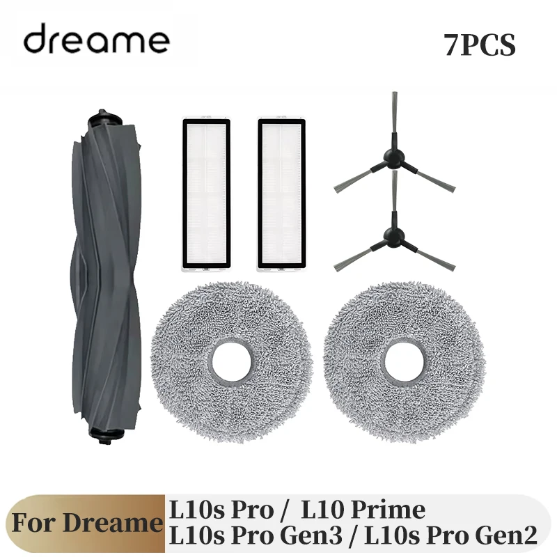 Für Dreame L10s Pro Gen 3 / L10s Pro Gen 2 / L10s Pro / L10 Prime Roboterstaubsauger Ersatzteile Hauptbürsten Seitenbürsten Wischtücher Filter