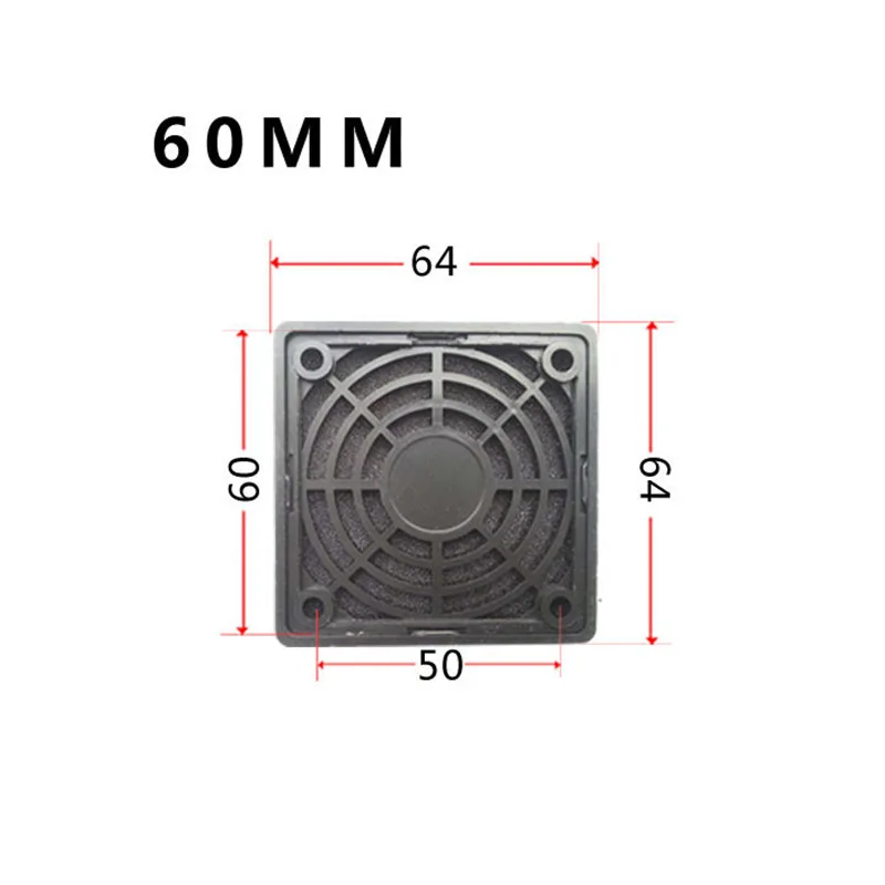 40 mm 50 mm 60 mm 70 mm 80 mm 90 mm 110 mm 120 mm 150 mm 172 mm 200 mm Lüfterschutz Staubnetz Schutznetz – Detail 6