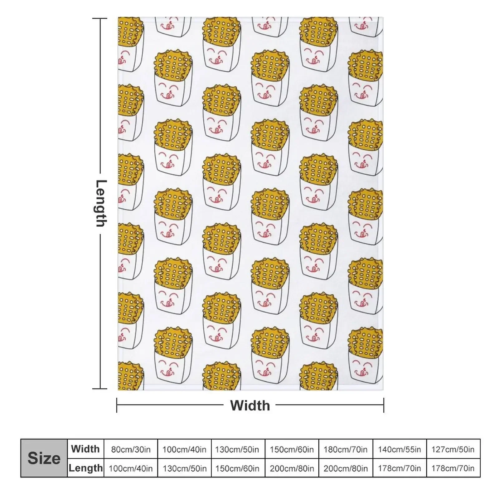 Waffle Fries Throw Blanket Flannel anime Stuffeds christmas gifts Blankets