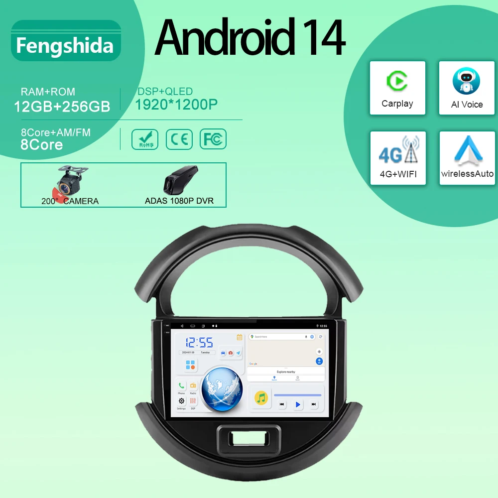 

GPS Navigation For Suzuki Spresso S-presso 2019-2020 Multimedia Player Stereo Head Unit Car Radio Android Auto Touch Screen WIFI