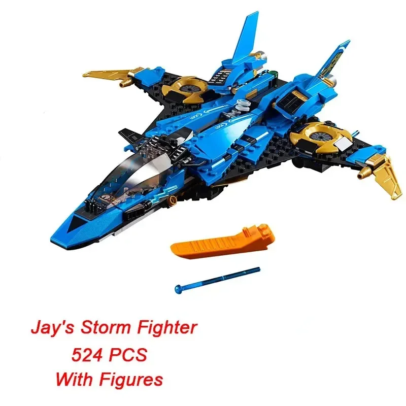 

524pcs Jet Flying Machine Jay Storm Fighter DIY Building Blocks Bricks Compatible 70668 Toys for Children Christmas Gifts