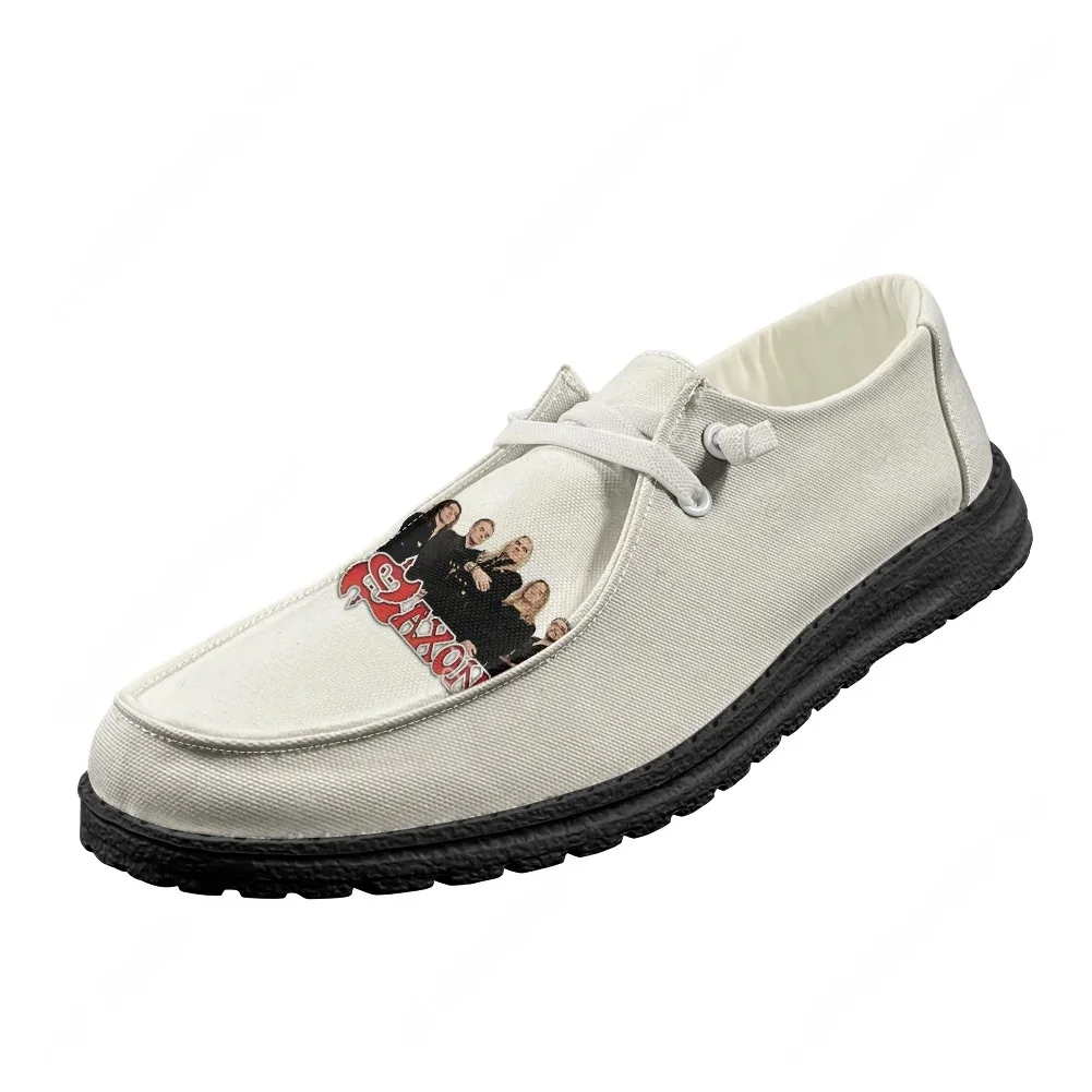Zapatos casuales Saxon Band para hombre y mujer, calzado plano transpirable, calzado ligero informal para interiores y exteriores, patrones de textura, zapatos personalizados