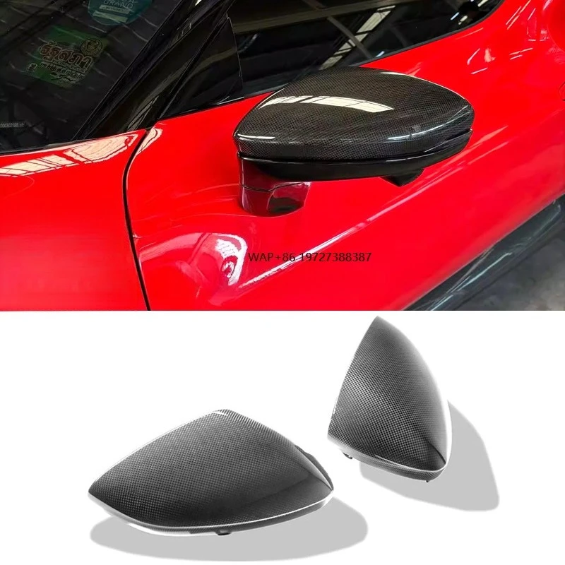 

Car Exterior Accessories for 296 Dry Carbon Fiber Side Mirrors Cover for 296 GTB Replacement Rearview Mirror Cover