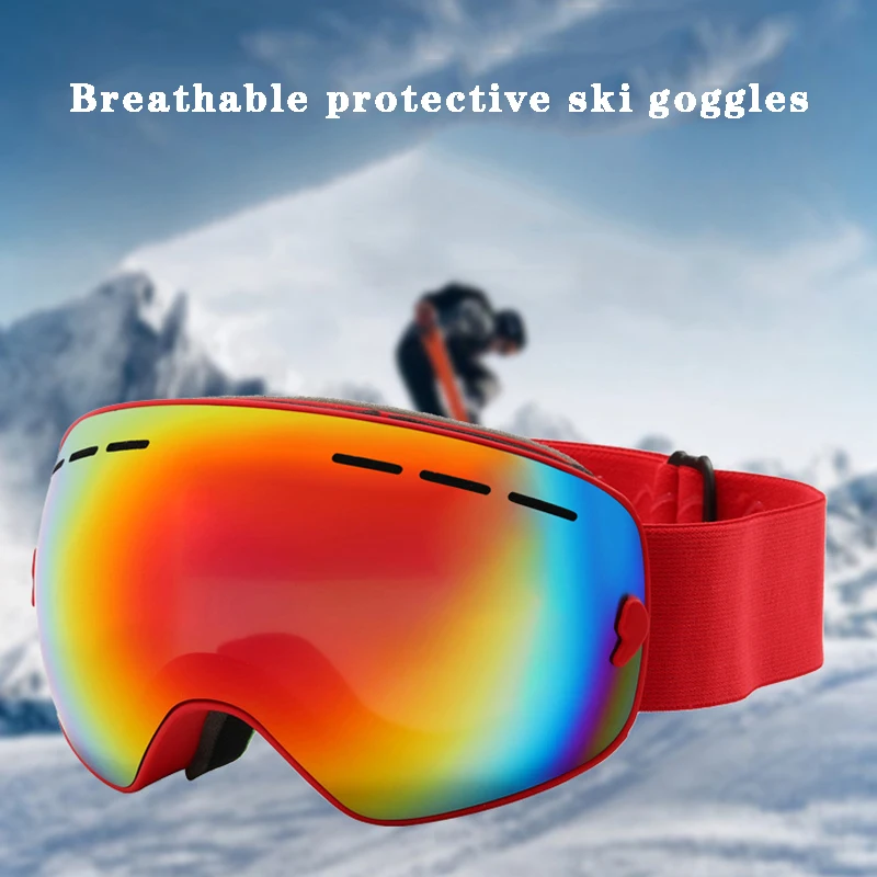 Anti-Fog Double Layer Lenses Ski Goggles Men Women Winter Snowboarding Glasses Alpine Skiing Eyewear Windproof Snowy Oculos Male