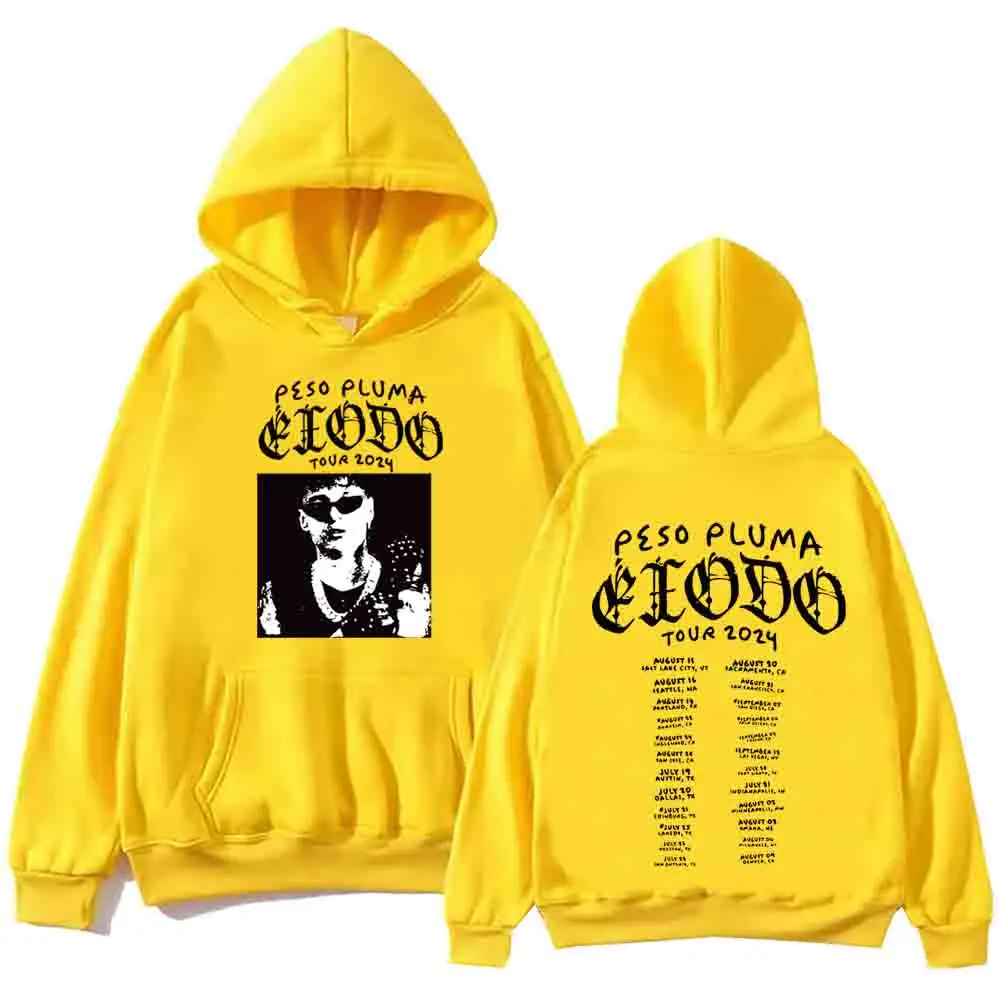 Sudadera con capucha de Peso Pluma Exodo Tour para hombre y mujer, Jersey Harajuku de Hip Hop, Tops, 2024