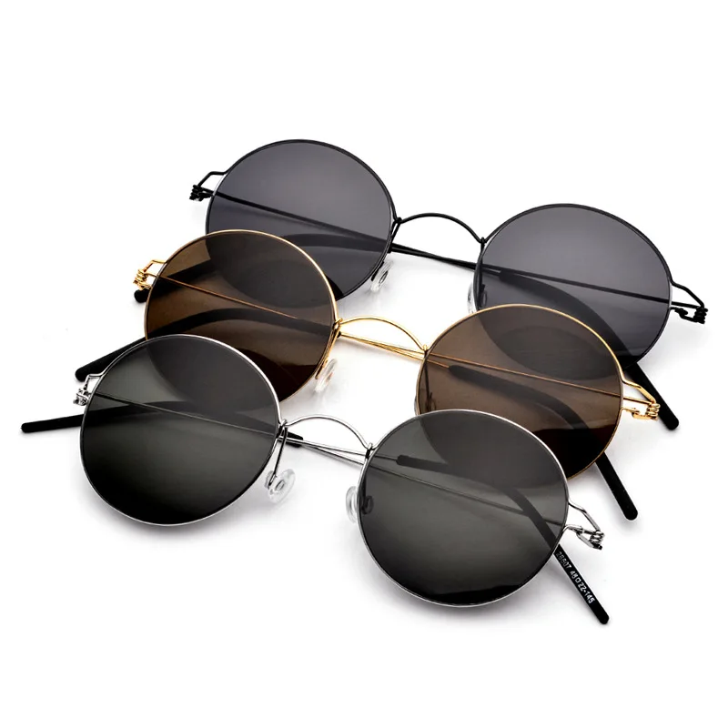 

New Fashion Sunglasses Titanium Retro Designer Luxury Round Ultra-light Men Women Driving Sun Protection Lenses UV400 Eyeglasses