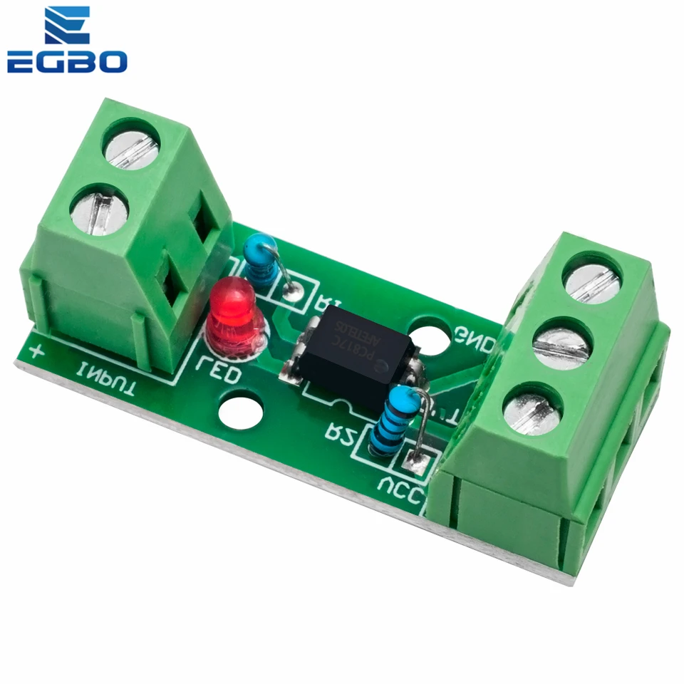 1~20PCS 1 Channel Way Optocoupler Isolation Module PC817 3V-5V 12V 24V Photoelectric Isolator Rail Holder PLC Drive Motor Board, image 4