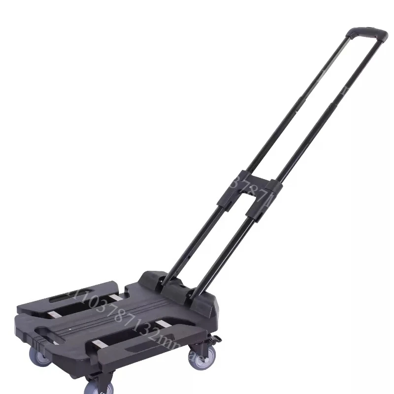 Folding Portable Flat Truck Fully Folding Household Luggage Truck Trailer Express Trolley Shopping Small Pull Truck