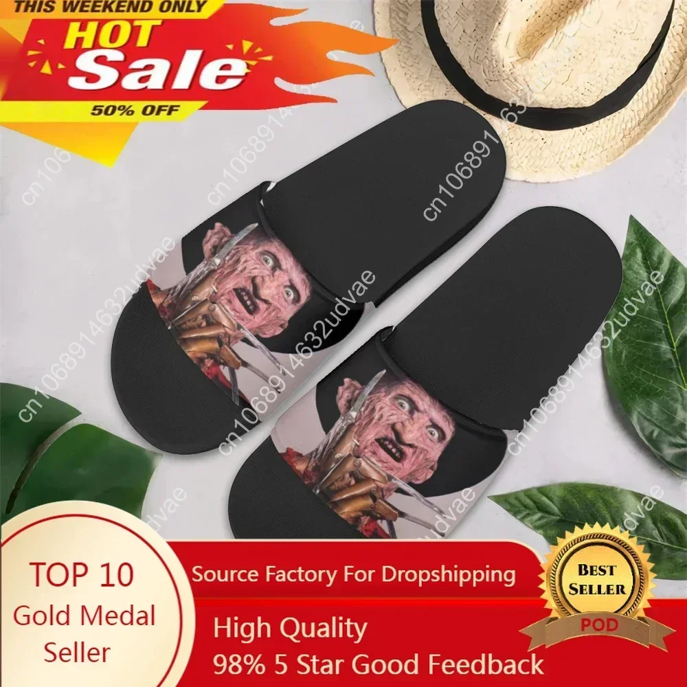 

Men's Summer Soft Slippers Freddy-Krueger Killer Horror Movie Anti-slip Flip Flops Men Beach Outdoor Sport Slippers