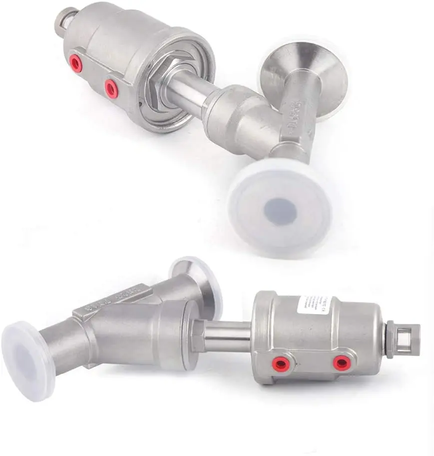 Válvula atuada pneumática da água do vapor da dupla ação do ar da válvula do assento do ângulo