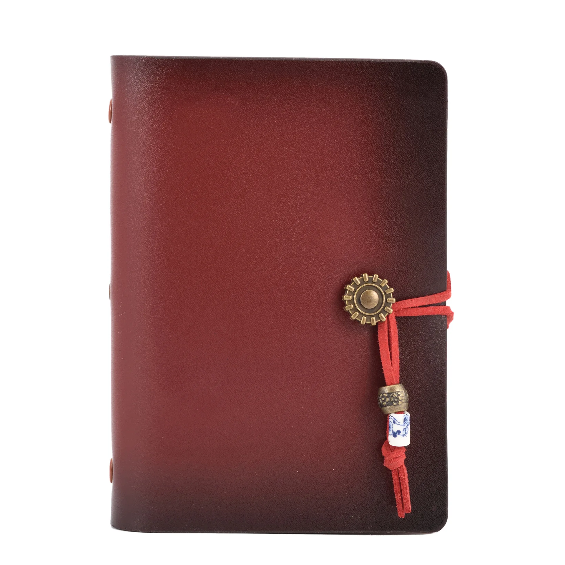 

A7 retro pocket notebook with rope buckle, Binder soft leather simple portable small notepad，with 80 inner pages