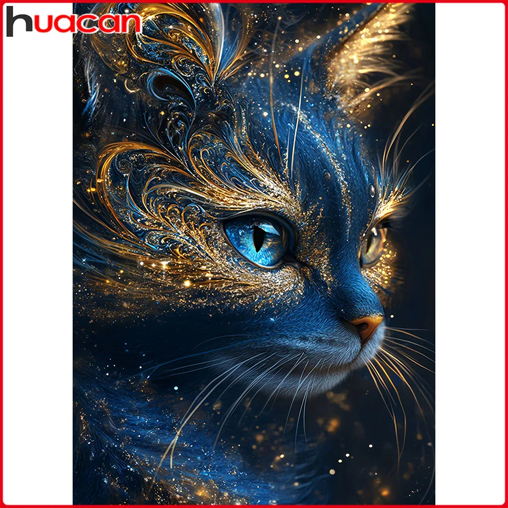 Huacan nouveautés 2025 diamant peinture chat diamant broderie Animal Kit complet peintures décoratives
