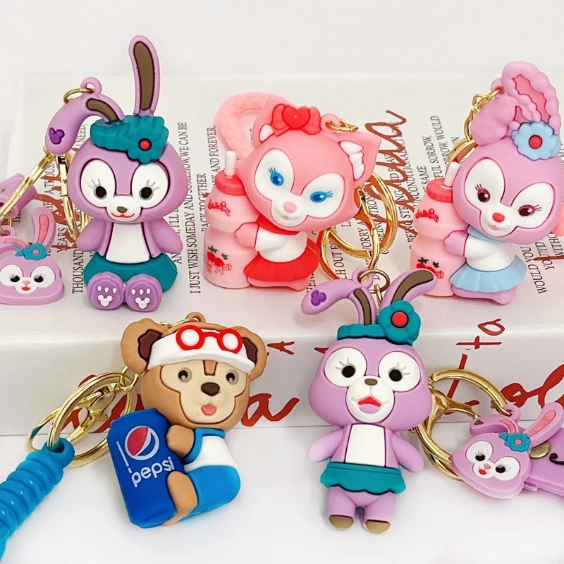 

Disney Star Deluling Nabelle keychain silicone doll pendant girl schoolbag car keychain pvc cartoon doll girl birthday gift