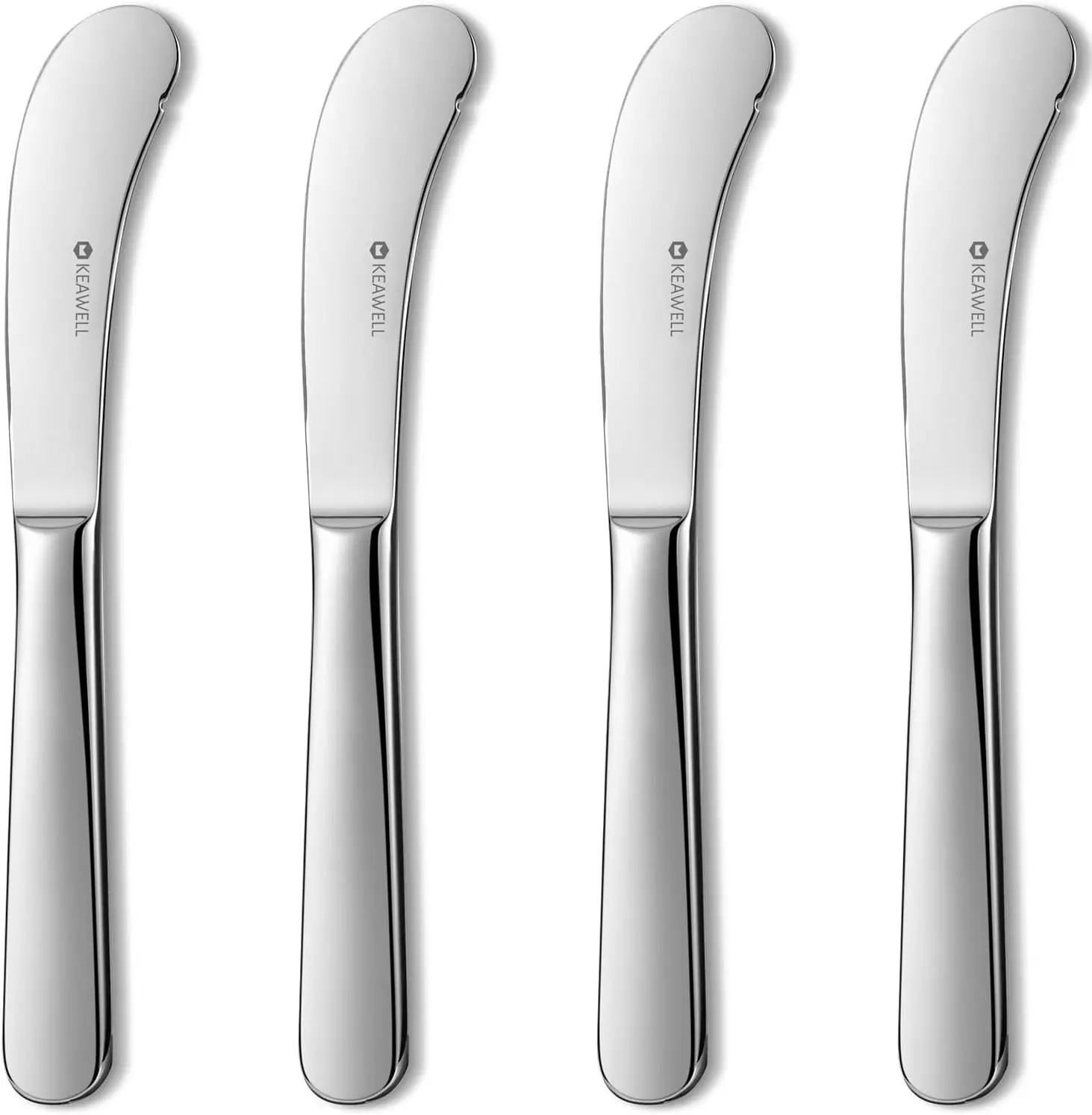 

4-Piece 6.7" Butter Knives, Stainless Steel, Dishwasher Safe, Premium Set