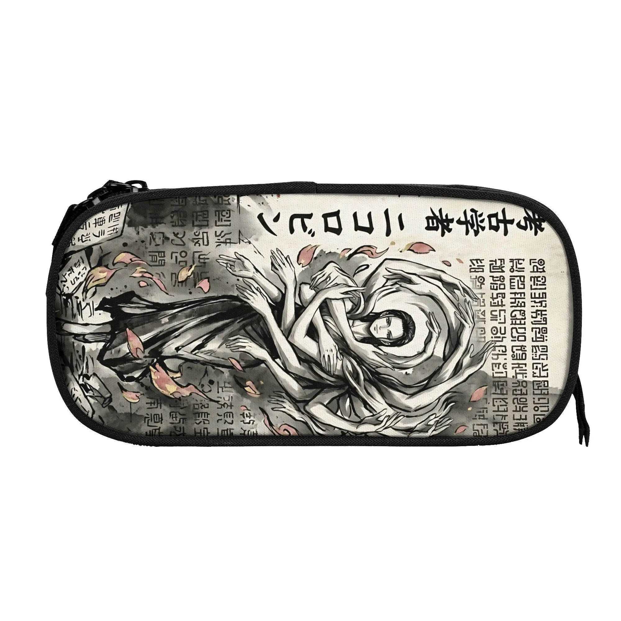 Large Capacity Bags For Child Cartoon Nico Robin Vintage Scroll Art Pattern One Pieces School Pencil Bag For Boys Gilrs Kids