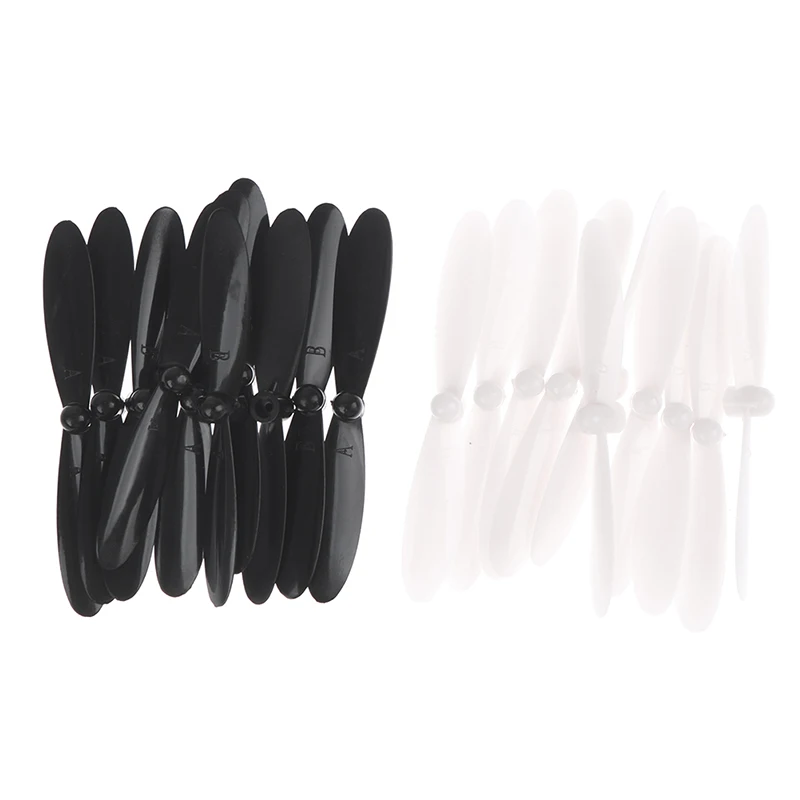 Hélice longue pour quadricoptère HUBSAN Tage Hknit, adaptée aux moteurs avec un diamètre d\'arbre de 1mm, H107C, H107D, 55mm, 4 pièces, 20 pièces